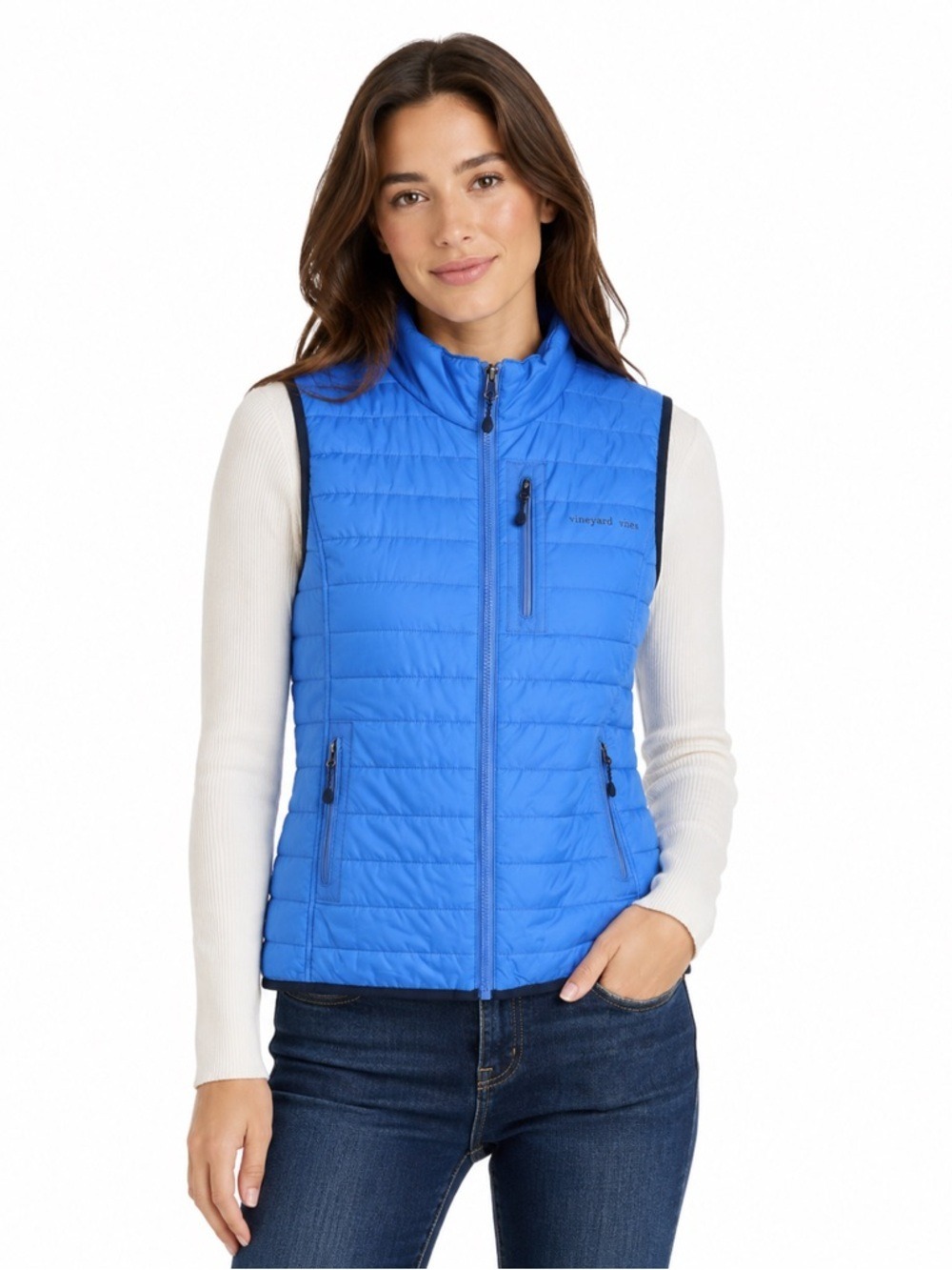 Vineyard Vines Men’s Blue 100% Polyester Puffer Vest Size Large